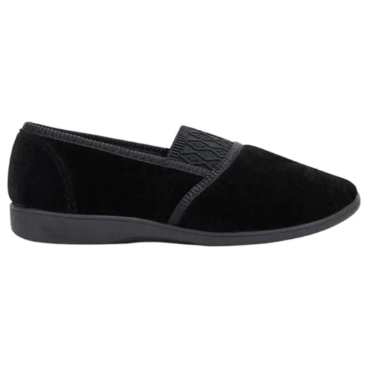 .Grosby Womens Candy Black Slippers - BLACK - (117554) - KND - F