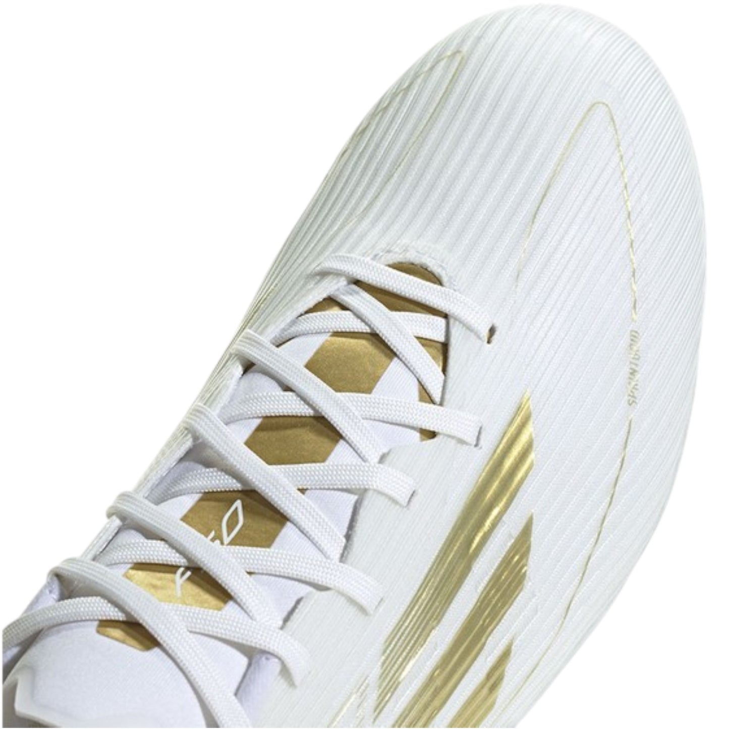 .Adidas Mens F50 League FG/MG FOOTBALL BOOTS - WHITE/GOLD - (IE0604) - G50 - R2L17