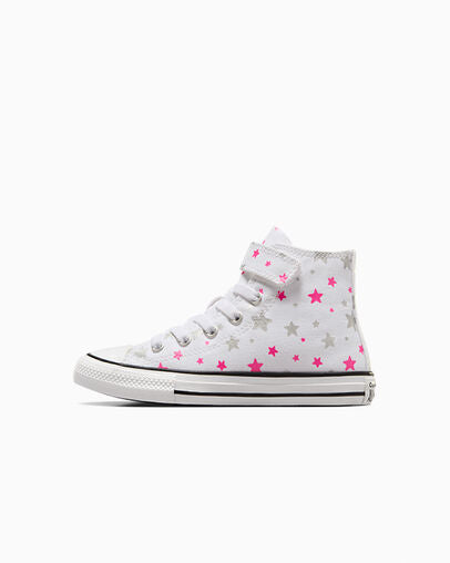 - Converse Chuck Taylor Kids Sparkle Party WH High Top Canvas WHITE/PINK - (A05530) - PW - R1L8