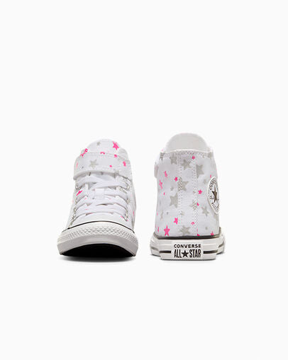 - Converse Chuck Taylor Kids Sparkle Party WH High Top Canvas WHITE/PINK - (A05530) - PW - R1L8