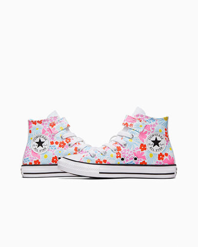 .Converse Chuck Taylor Kids 1V NATURE IN BLOOM HI - WHITE/BLUE SLUSHY/WHITE - (A06339) - SUN - R1L2