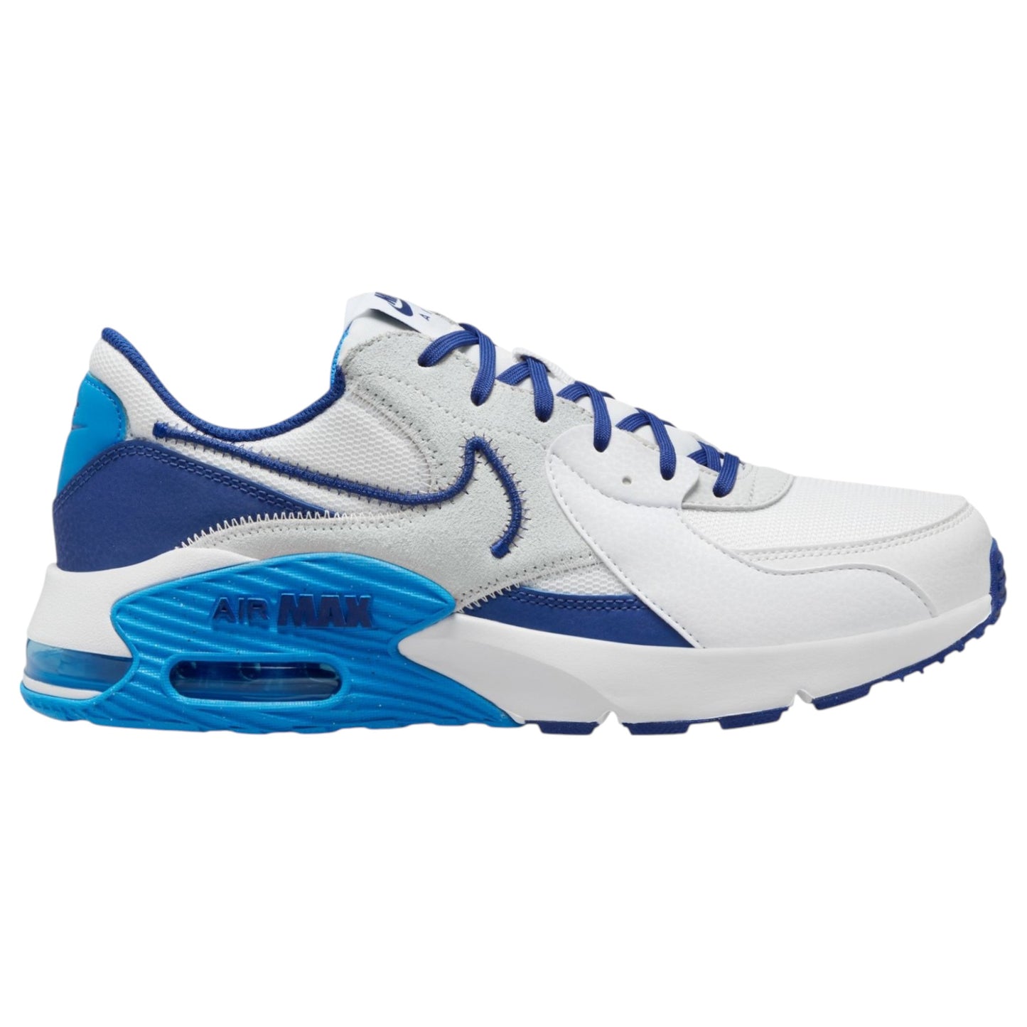 .Nike Air Max EXCEE LIFESTYLE SHOES - WHITE/DEEP ROYAL BLUE-PHOTO BLUE (DZ0795-100) - RY - R1L4