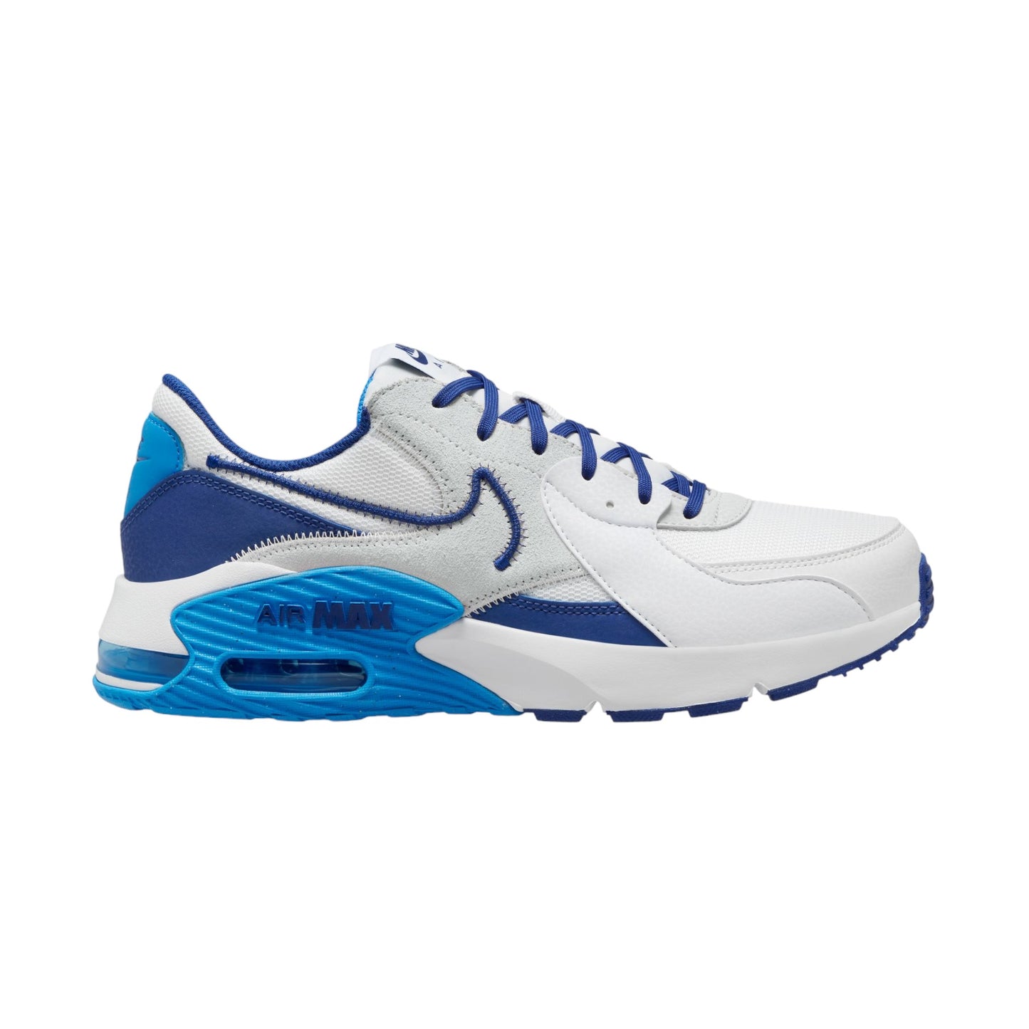 .Nike Air Max EXCEE LIFESTYLE SHOES - WHITE/DEEP ROYAL BLUE-PHOTO BLUE (DZ0795-100) - RY - R1L4