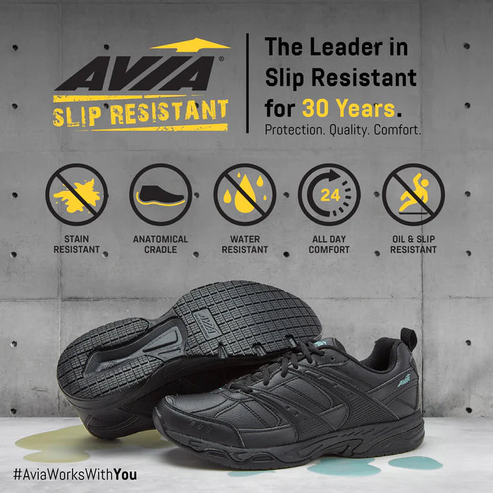 - AVIA AVI UNION II Non-Slip Resistant BLACK - ( A1440MBSV.X ) - BL7 - F