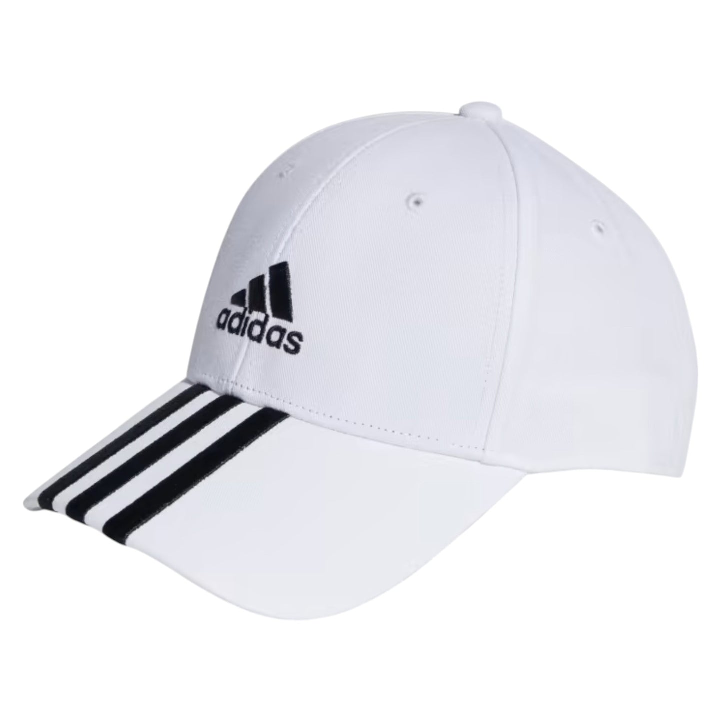 .ADIDAS 3-STRIPES COTTON TWILL BASEBALL CAP - WHITE - (II3509) - F