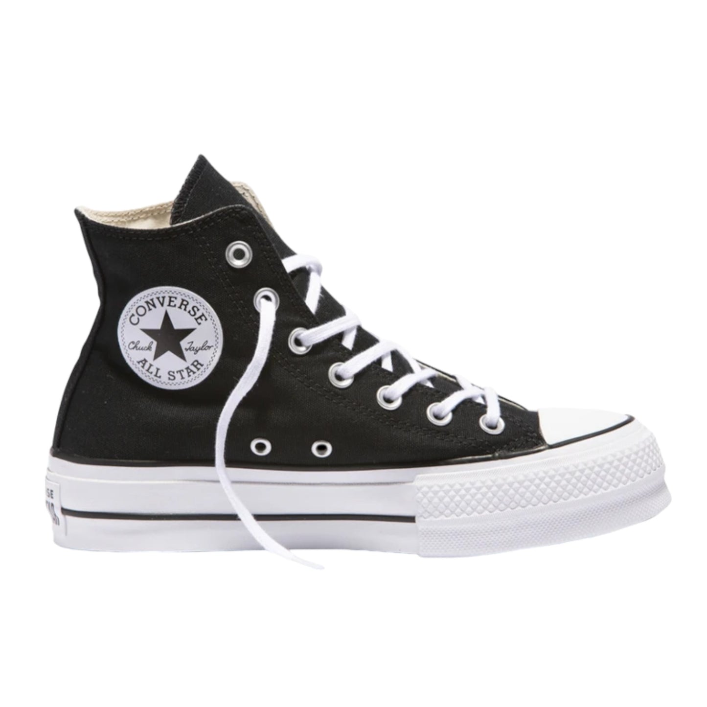 .CONVERSE Women Chuck Taylor Lift Canvas Hi Black/White - (560845) - BWH - R1L7