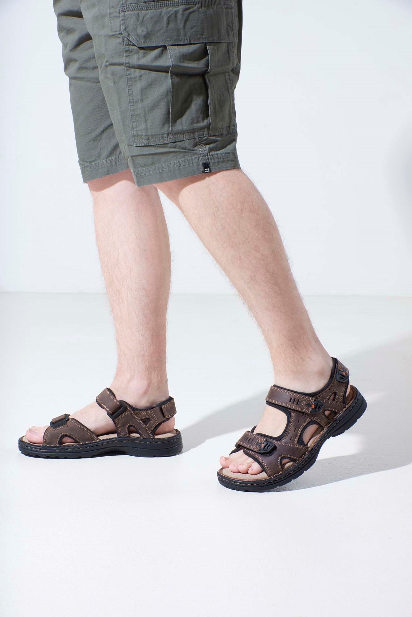 .Hush Puppies Simmer Brown Leather Sandal (146477) - SBR - F