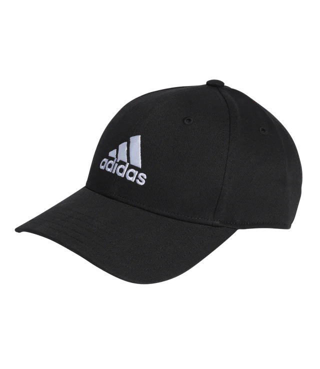 .Adidas COTTON TWILL BASEBALL CAP - Black/White- (II3513) - F