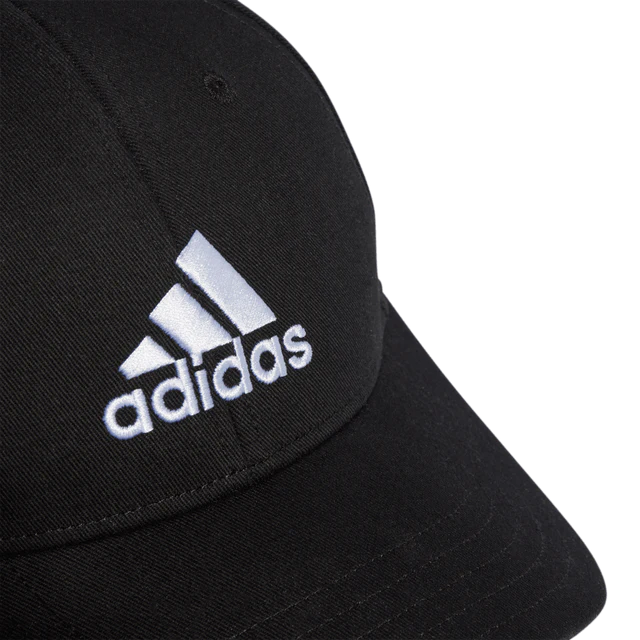 .Adidas COTTON TWILL BASEBALL CAP - Black/White- (II3513) - F