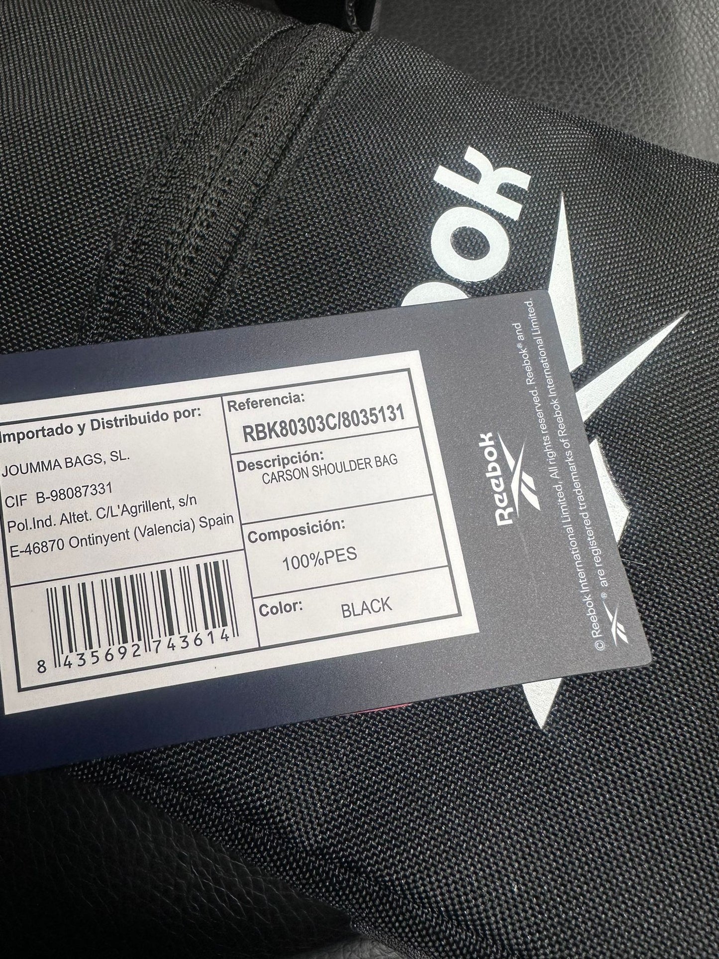 .Reebok Carson Shoulder Bag - Black (8035131)