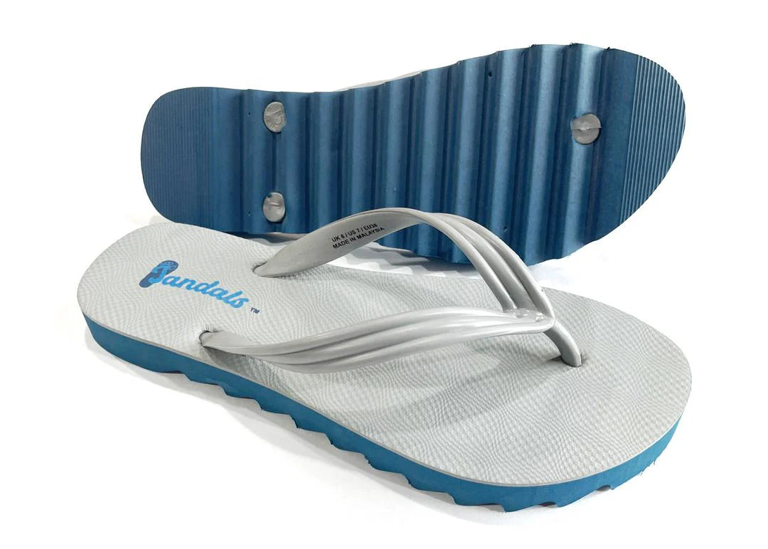 .Original NZ Jandal Zig Zag Jandal - J1 - Grey/Blue - R2L11 - F