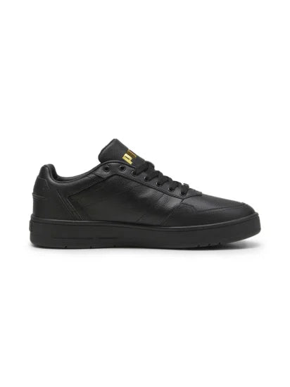 - PUMA MENS COURT CLASSIC LUX  - BLACK-PUMA GOLD - (395019 02) - LUX - R1L3