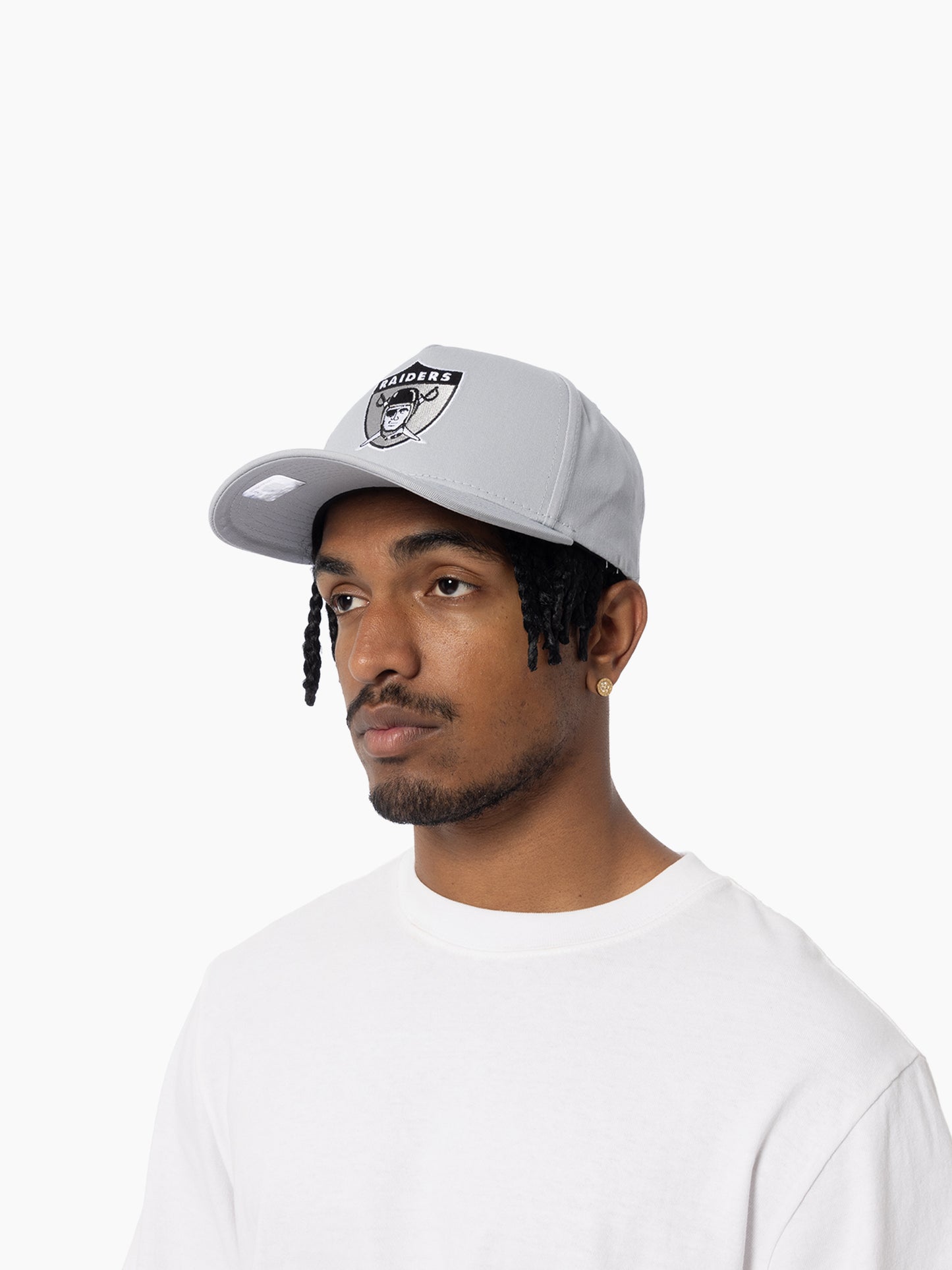 .MITCHELL & NESS RAIDERS PRO PINCH FIT SNAPBACK - GREY - (MNOR24149) - F