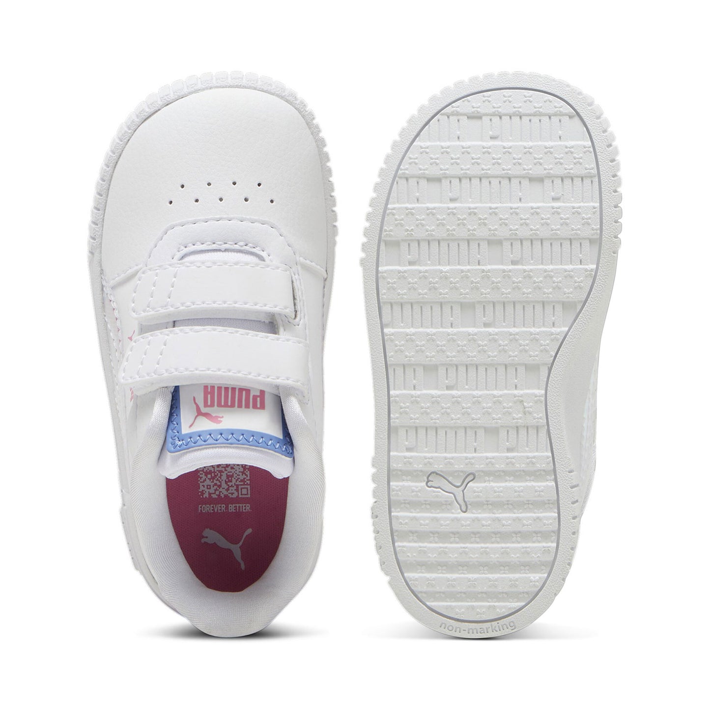 .PUMA Carina 2.0 Deep Diva V Infant Shoes WHITE / PINK - (39654801) - DDV - R1L10