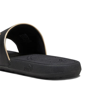 - PUMA COOL CAT 2.0 SANDALS/SLIDES Black and Gold pop up metallic (393970 01) - ZK3 - R2L14