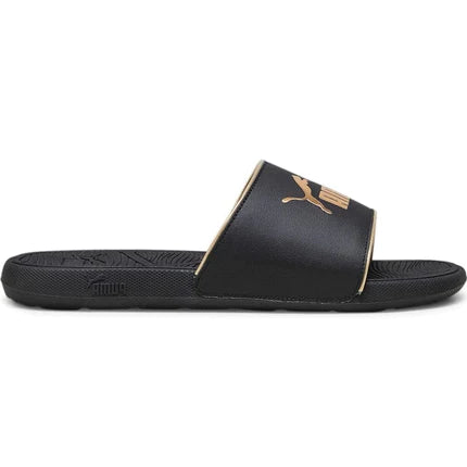 - PUMA COOL CAT 2.0 SANDALS/SLIDES Black and Gold pop up metallic (393970 01) - ZK3 - R2L14