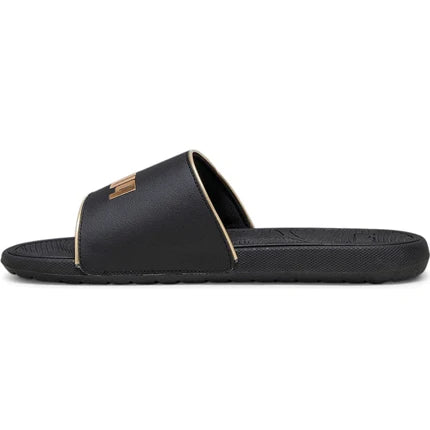 - PUMA COOL CAT 2.0 SANDALS/SLIDES Black and Gold pop up metallic (393970 01) - ZK3 - R2L14