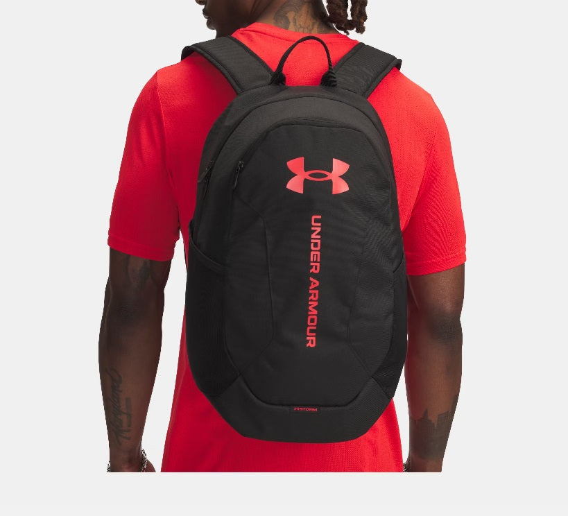 .Under Armour Hustle Lite Backpack - BLACK/RED - (6000399-002) - C25