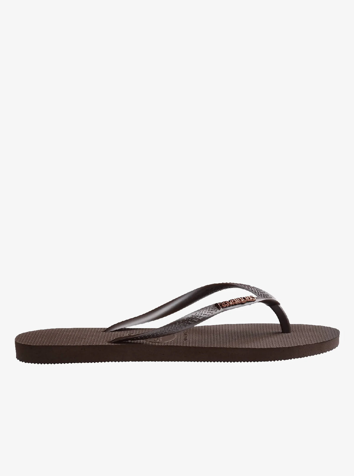 .Havaianas Womens Slim Logo Metallic 0727 Dark Brown - (SLIMLOGOMETALLIC) - HVQS - R1L6/F