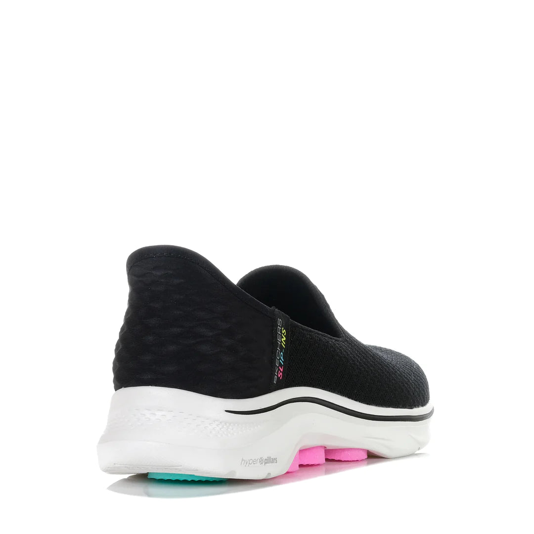 - Skechers Womens GO Walk 7   - BLACK / HOT PINK - (125228.BKHP) - HOT - R2L16