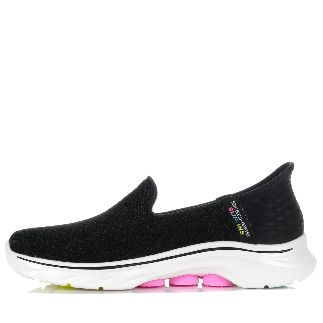 .Skechers Womens GO Walk 7 - BLACK / HOT PINK - (125228.BKHP) - HOT - R2L16