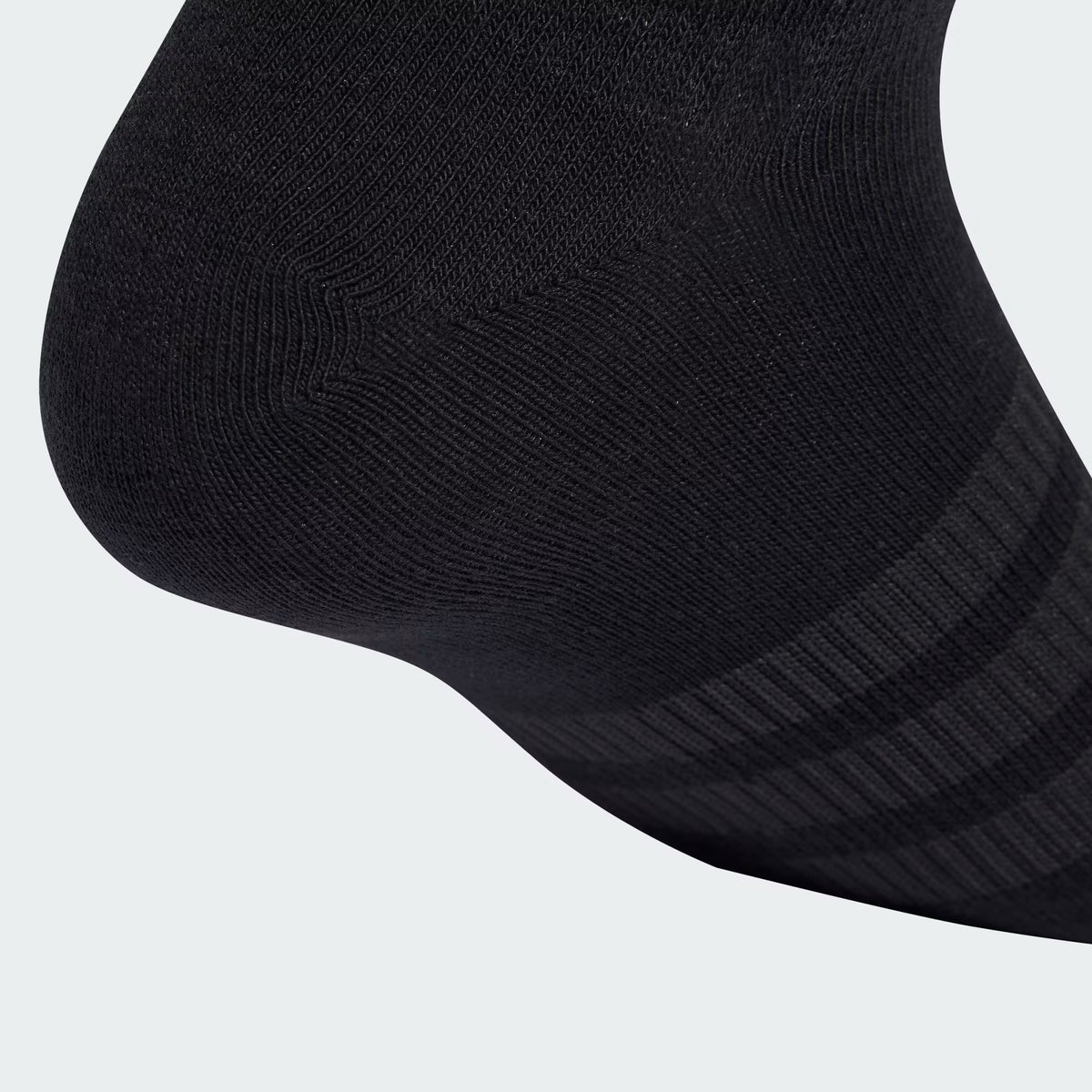 .ADIDAS THIN&LIGHT SPORTSWEAR NO SHOW SOCKS 3 PAIR PACK BLACK/WHITE- (KD6719) - F