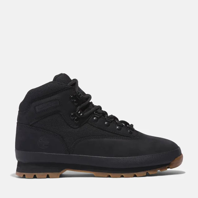 .Timberland Men's Euro Hiker Mid - Black - (T1OABS319BK) - BLK Nubuck - HIK - R2L14