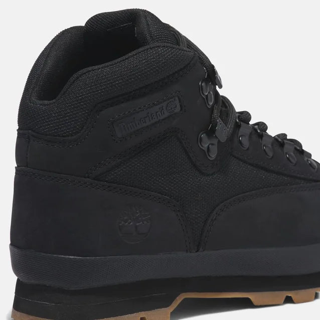 .Timberland Men's Euro Hiker Mid - Black - (T1OABS319BK) - BLK Nubuck - HIK - R2L14