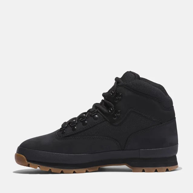 .Timberland Men's Euro Hiker Mid - Black - (T1OABS319BK) - BLK Nubuck - HIK - R2L14