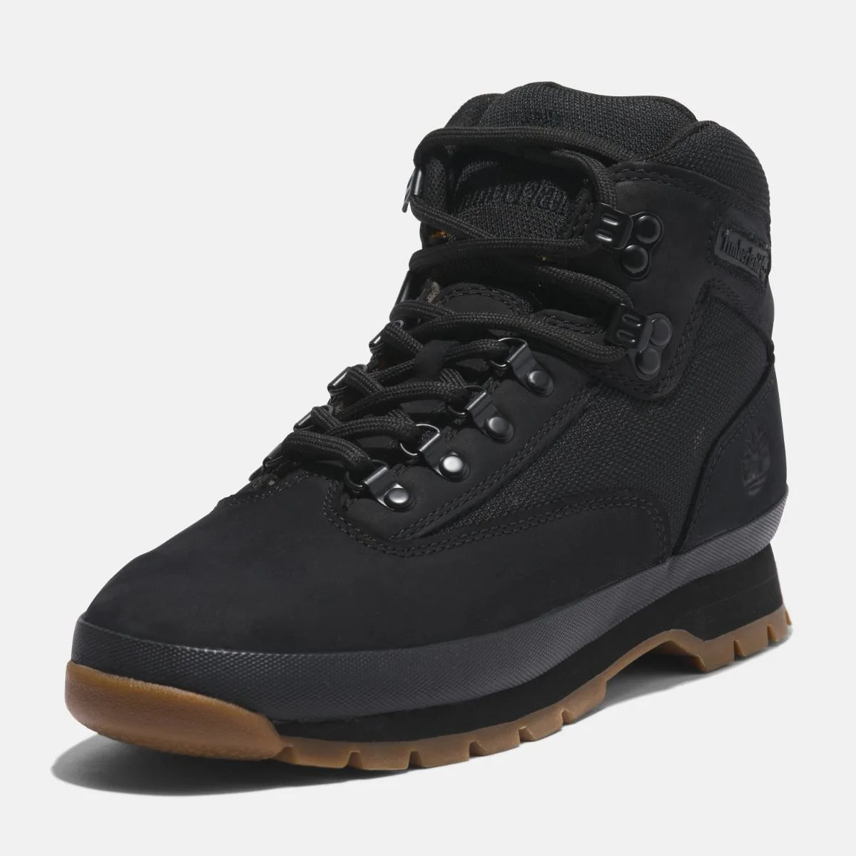 .Timberland Men's Euro Hiker Mid - Black - (T1OABS319BK) - BLK Nubuck - HIK - R2L14