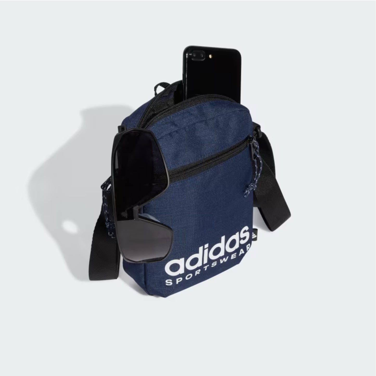 .Adidas Linear Core Organizer Pouch Bag Navy Blue/White - (JE6707) - F