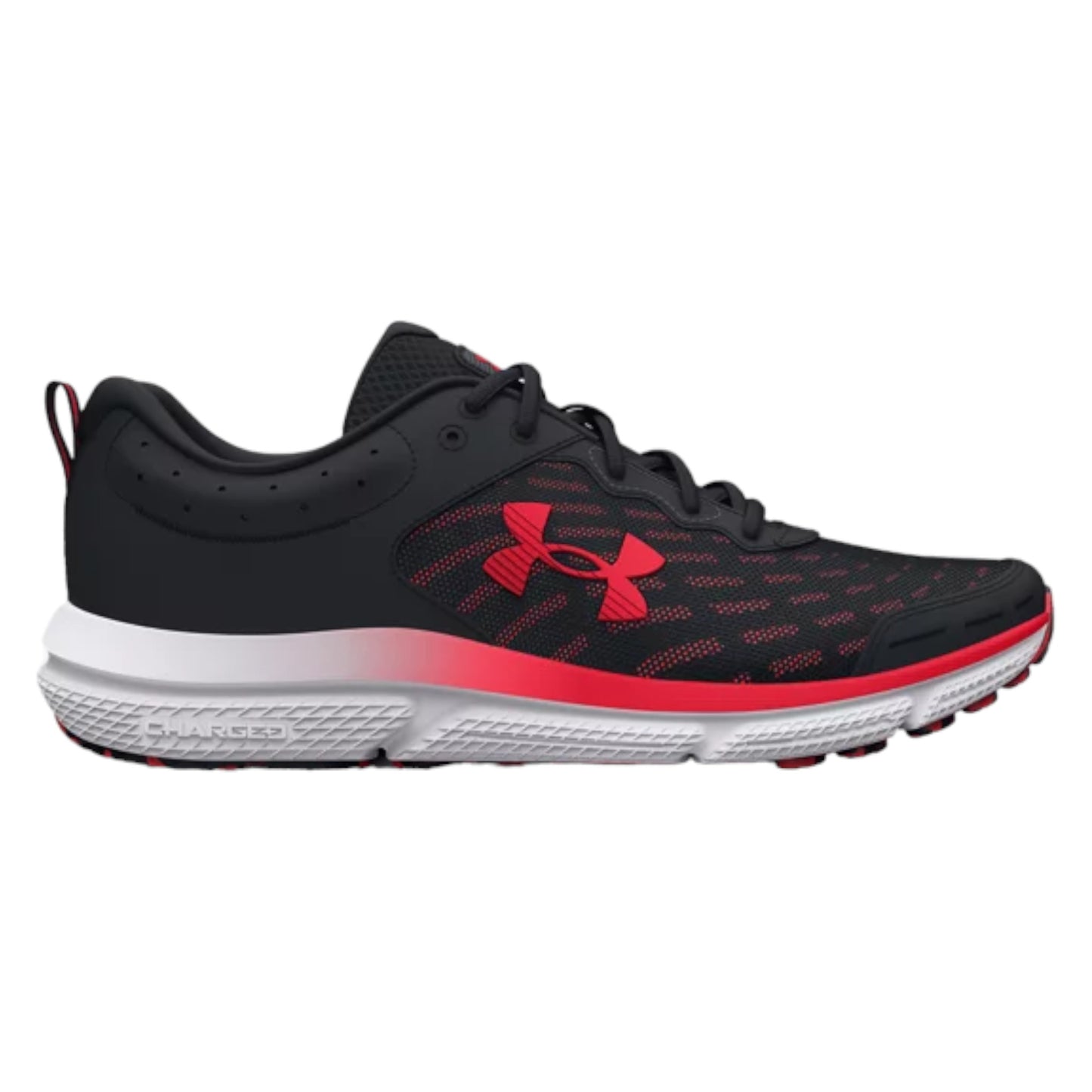 - Under Armour Mens Charged Assert 10 Black/Black/Red - (3026175 006) - M12 - R2L18