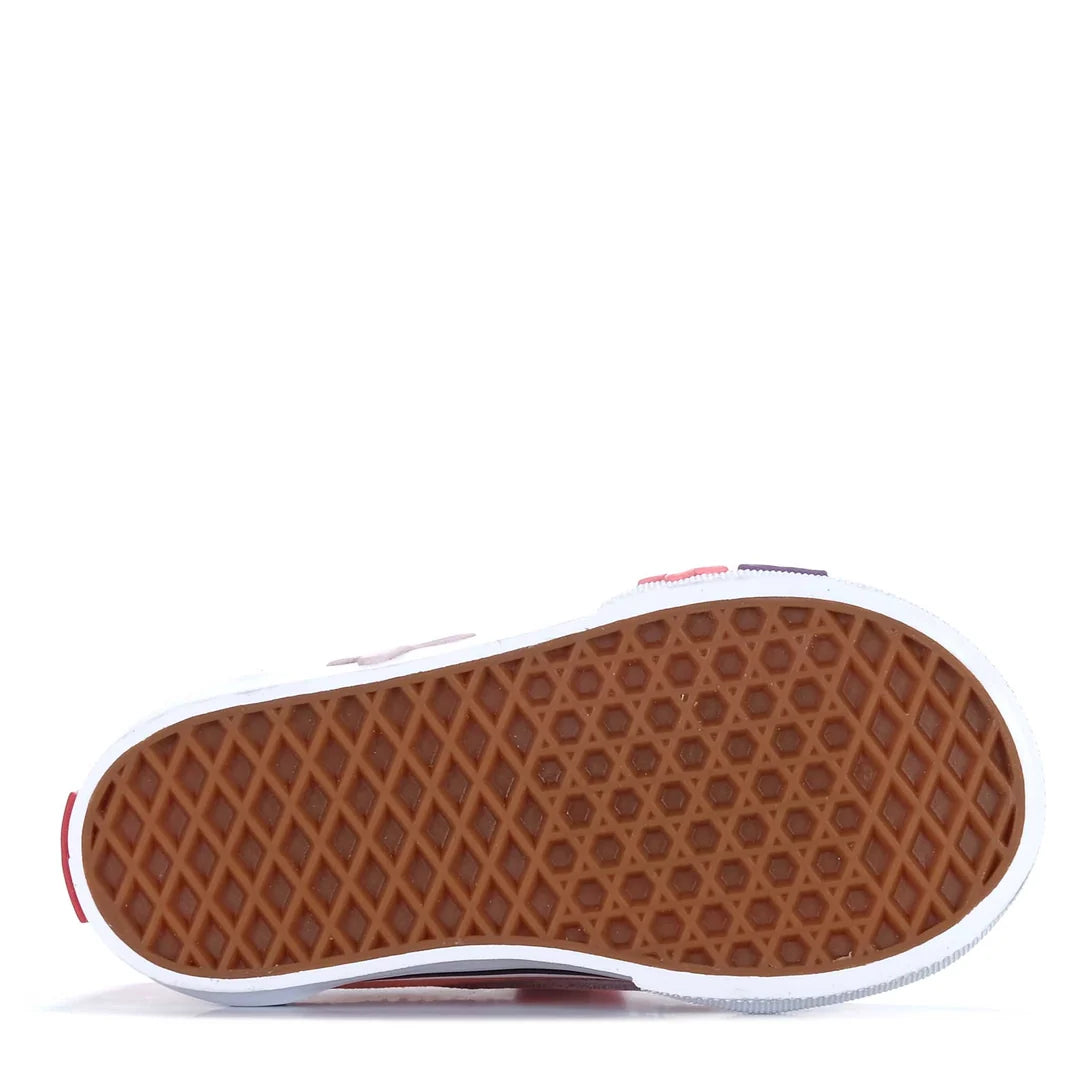 .Vans Toddlers Old Skool V Flower - Sunset Blush Pink - (VN000Z5XGS.PNK) - VZ - L1