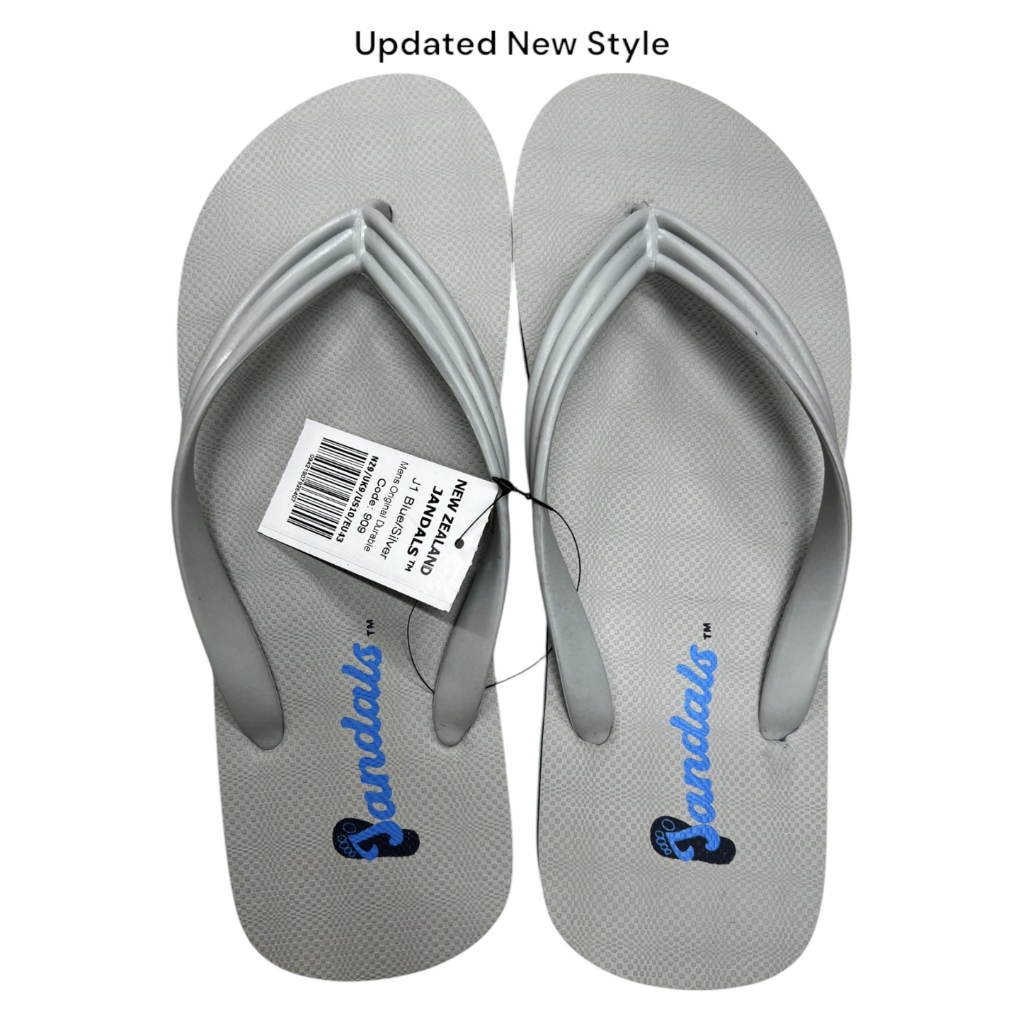 .Original NZ Jandal Zig Zag Jandal - J1 - Grey/Blue - R2L11 - F