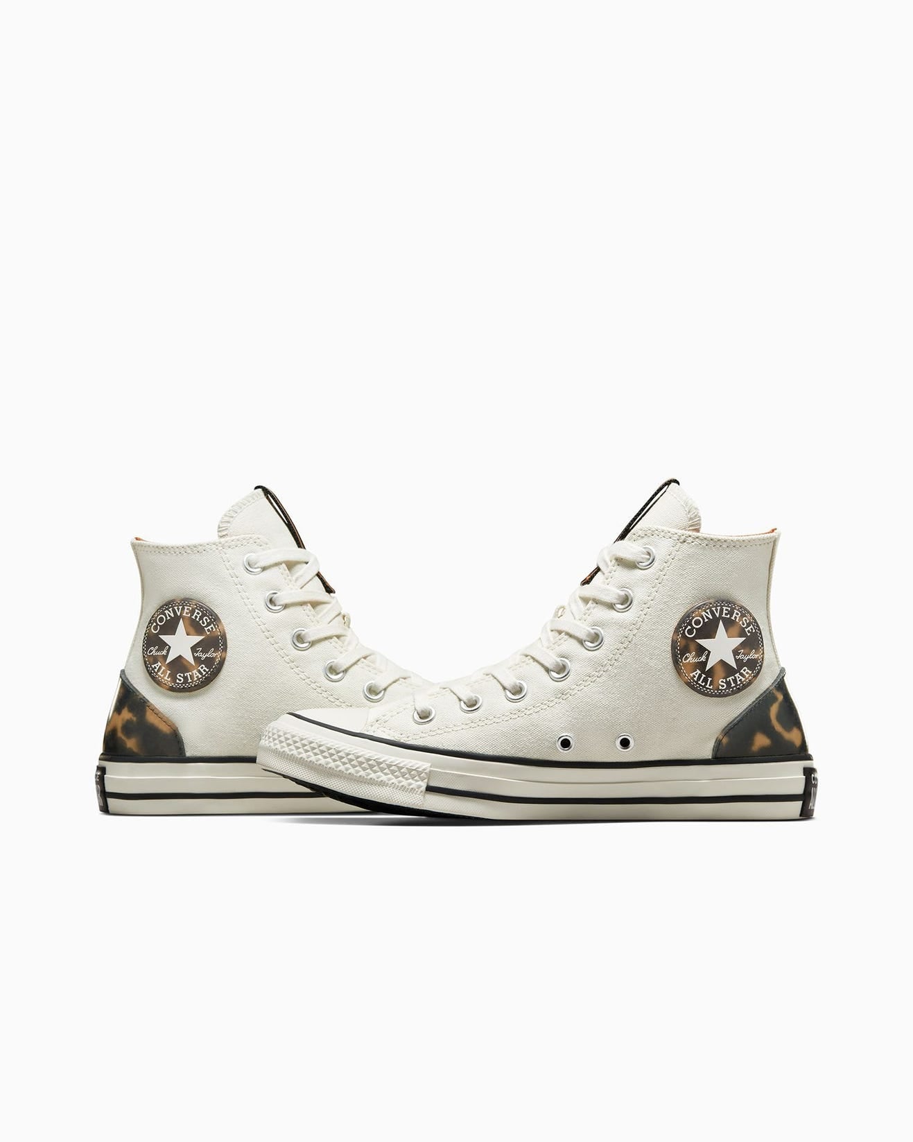 .Converse Unisex Chuck Taylor All Star Tortoise High Top Egret Seasonal Colour Hi Top - (A04647) - TOR - R1L6