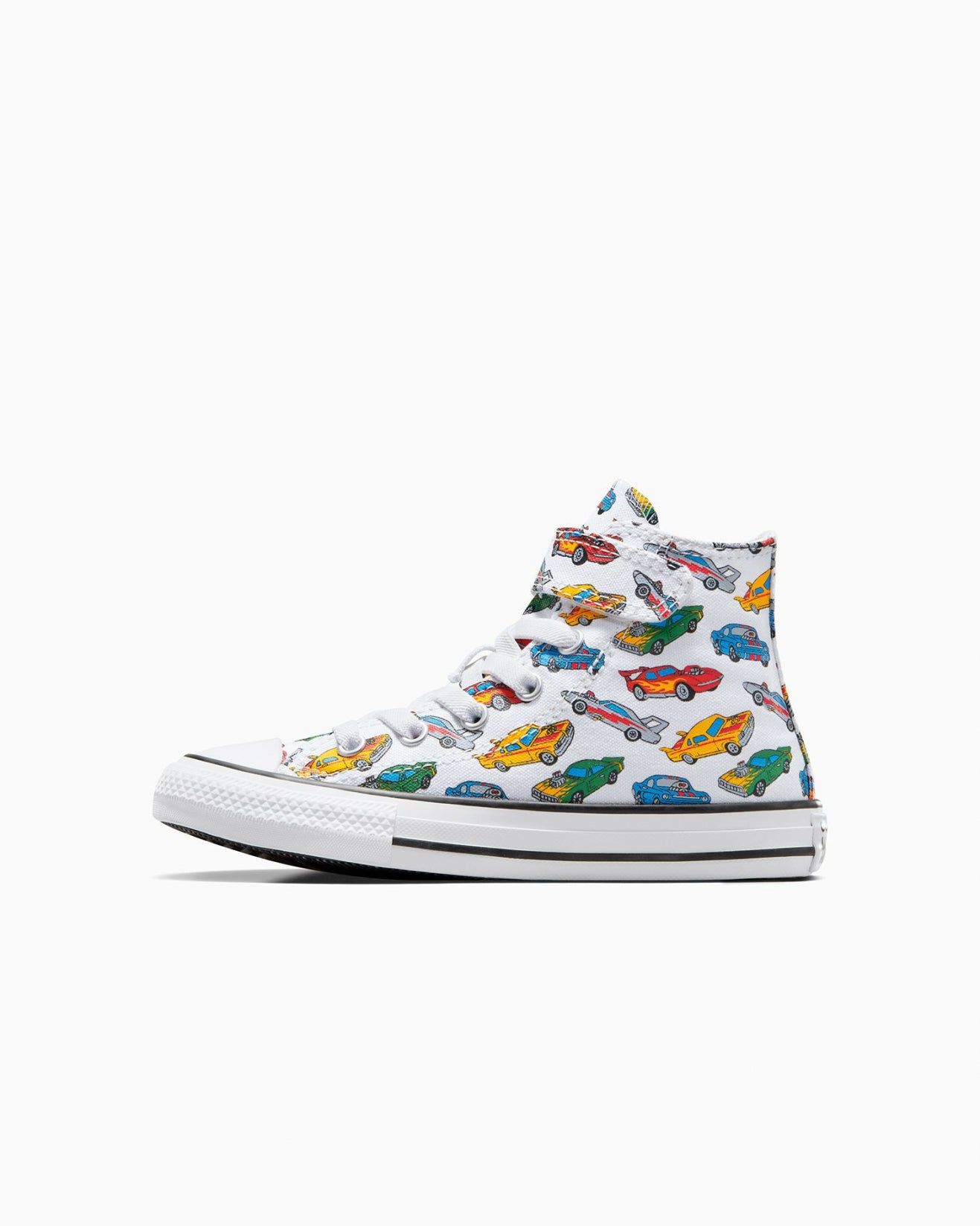 - Converse Kids All Star Cars White/Yellow/Red Hi Top - (A04743) - CRS - R1L1