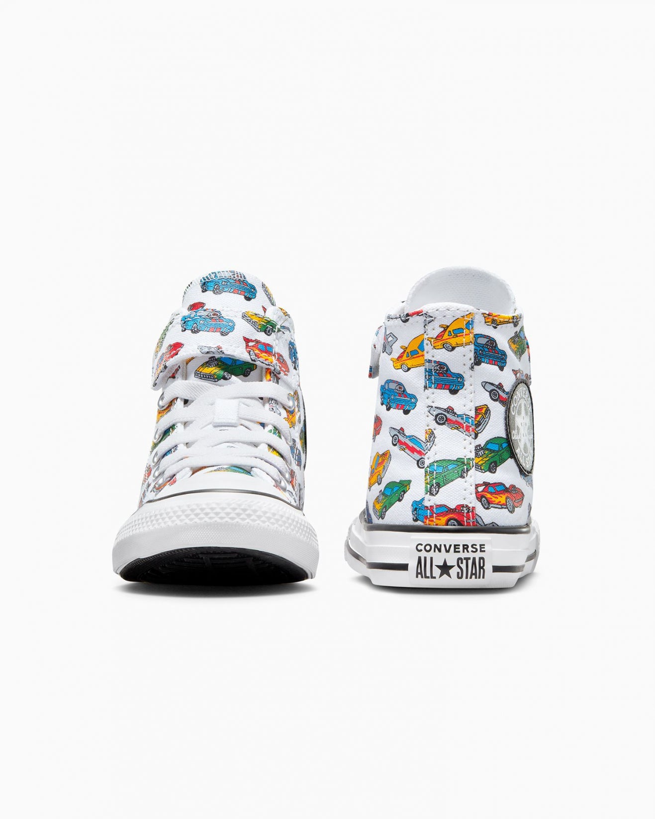 - Converse Kids All Star Cars White/Yellow/Red Hi Top - (A04743) - CRS - R1L1