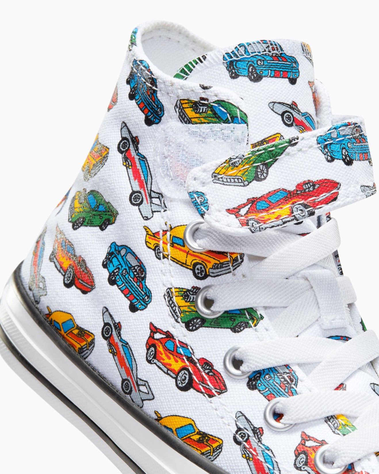 - Converse Kids All Star Cars White/Yellow/Red Hi Top - (A04743) - CRS - R1L1