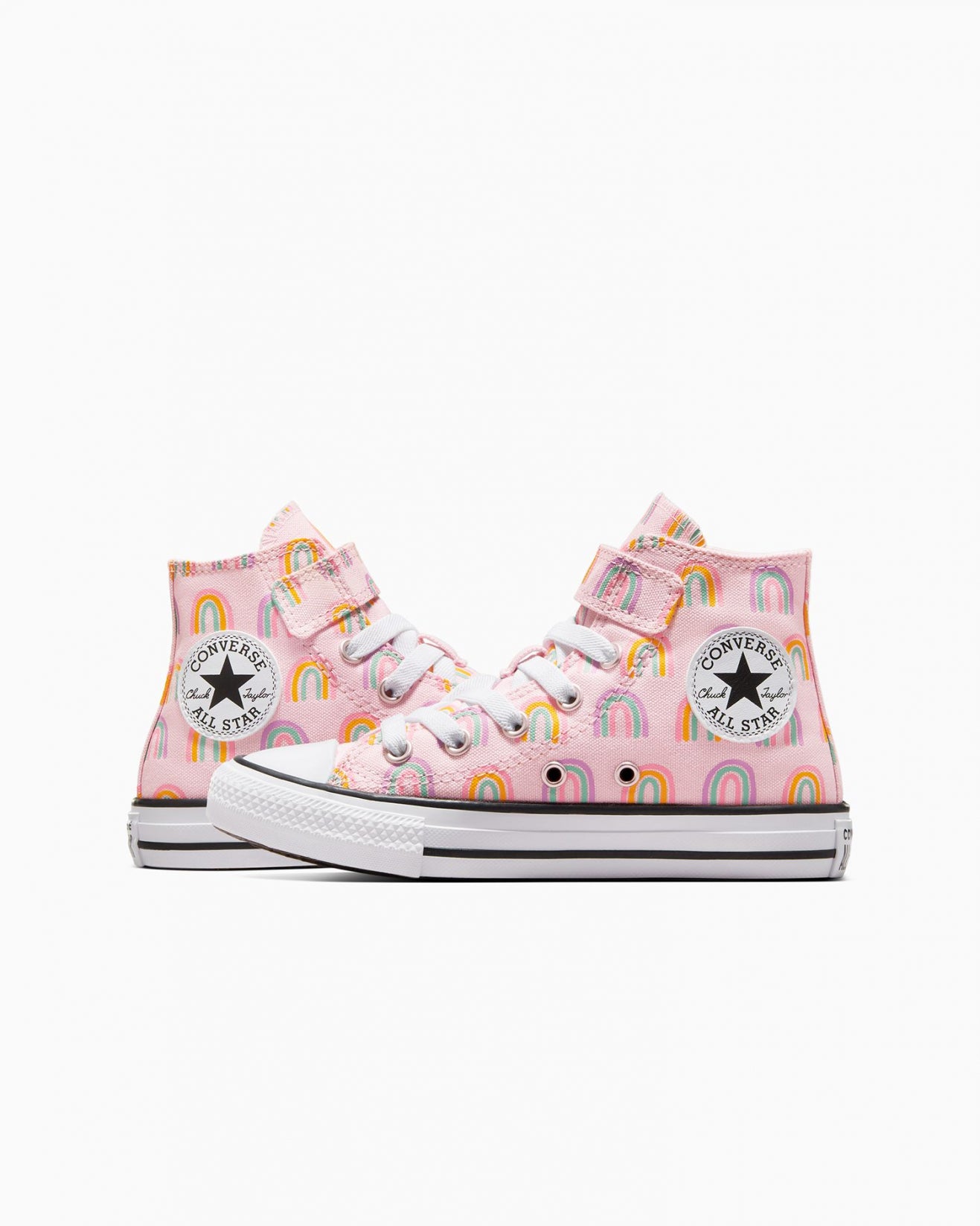 - Chuck Taylor All Star 1V Rainbows Junior High Top Pink Foam - (A04771) - BR - R1L1