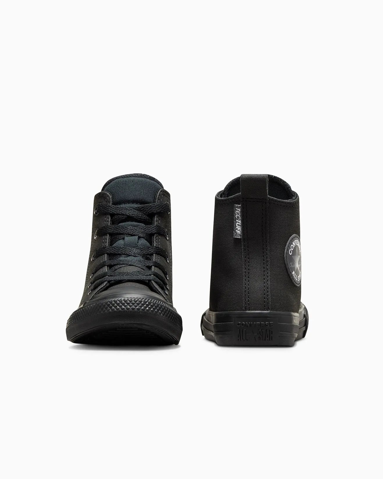 .Converse Everyday Essentials Hi Kids Black Mono Hi Top - (A05383) - BB1 - R1L1