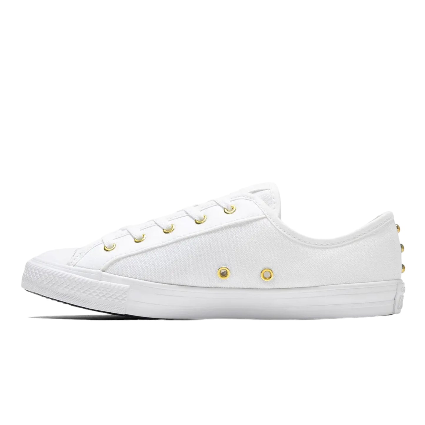 .Converse Chuck Taylor Dainty Womens Star Studded Lo - White/Gold - (A05451) - BBG- R1L7