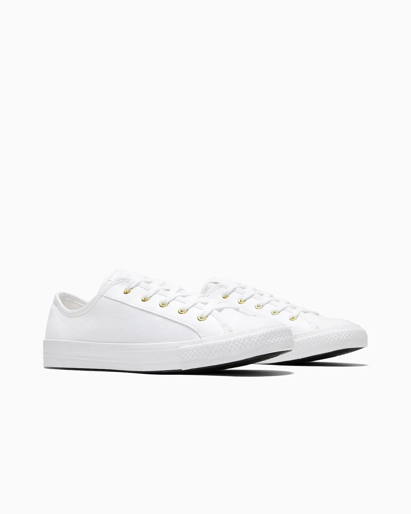 .Converse Chuck Taylor Dainty Womens Star Studded Lo - White/Gold - (A05451) - BBG- R1L7