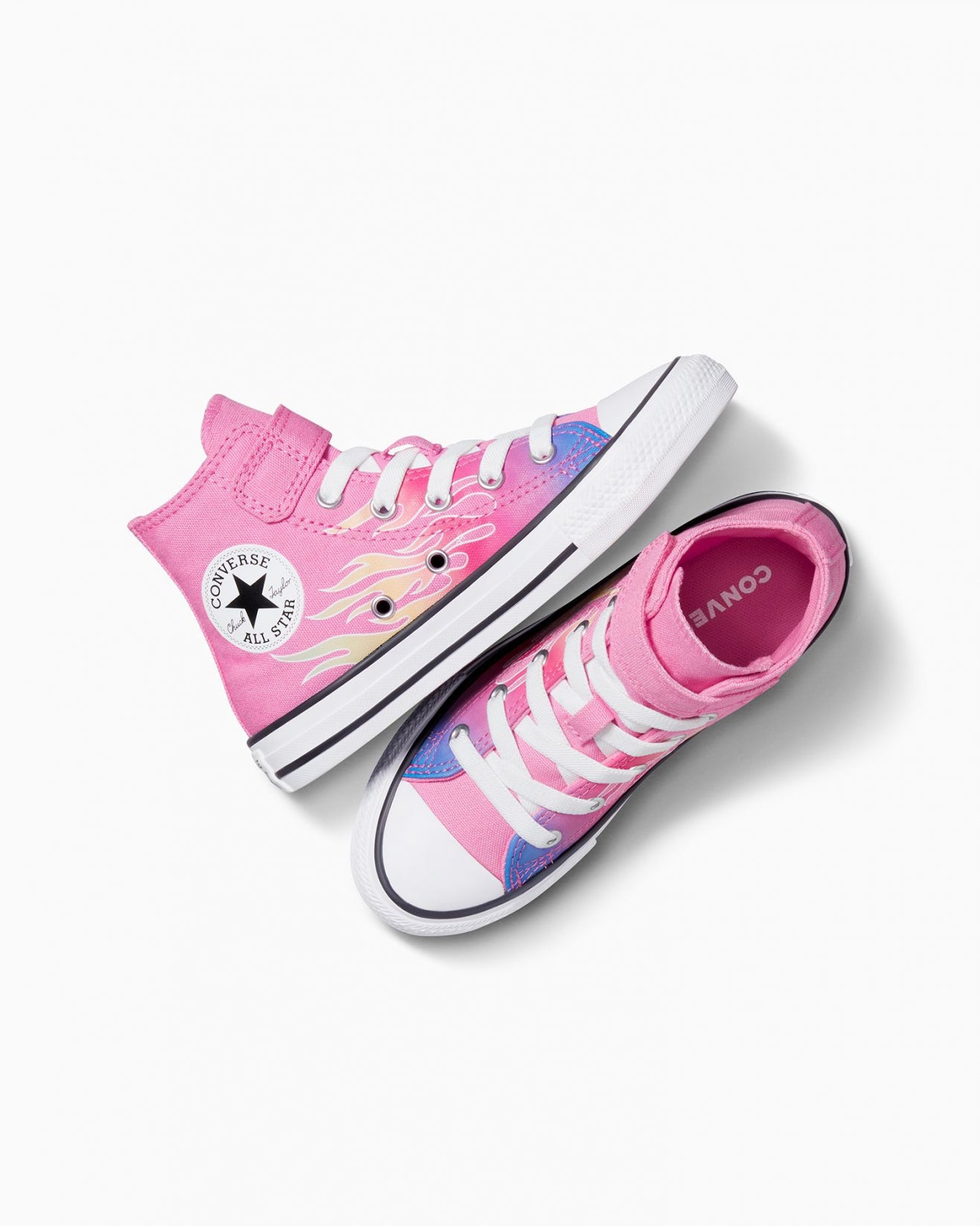 .Converse Chuck Taylor All Star Cars Pink Flame Hi Top - (AO6126) - FM - R1L1