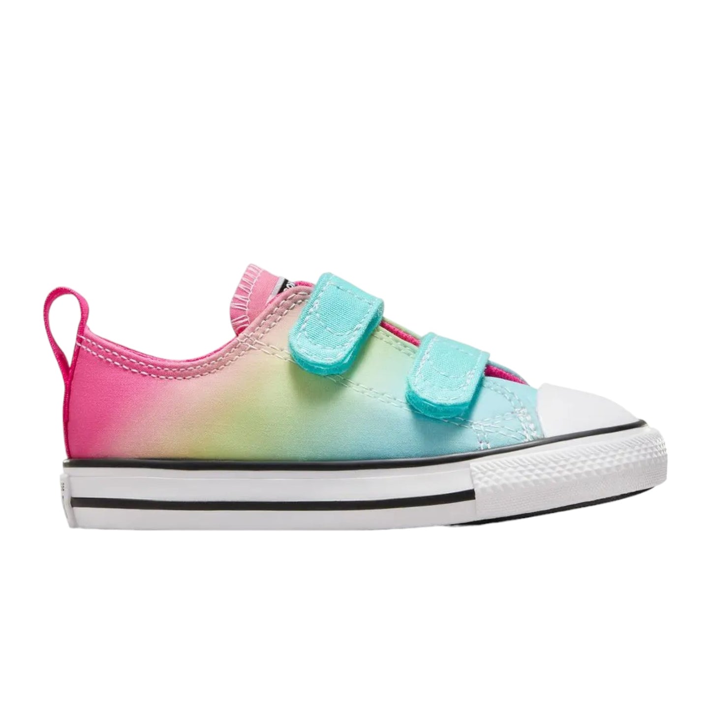 .Converse INFANT CT 2V HYPR BRIGHTS LOW CYN - Cyan/ChaosFuschia/Slime - (A07423) - CYT - R1L1