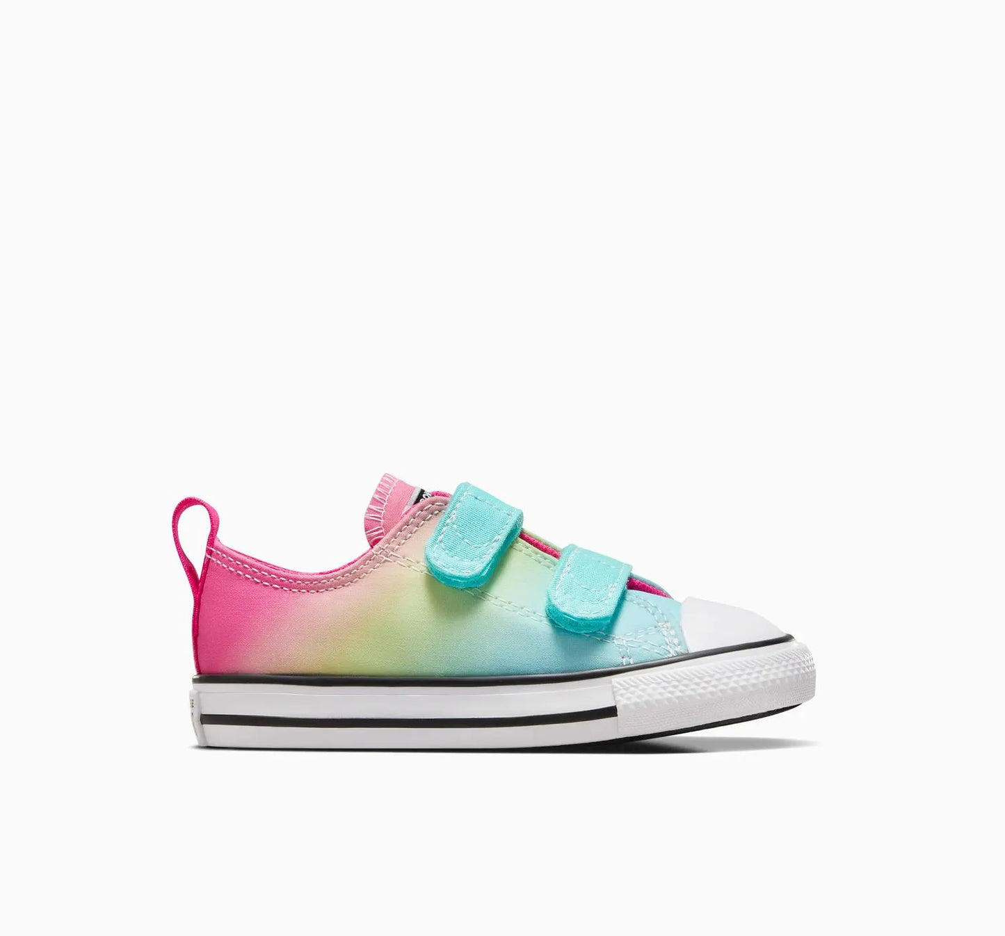 .Converse INFANT CT 2V HYPR BRIGHTS LOW CYN - Cyan/ChaosFuschia/Slime - (A07423) - CYT - R1L1