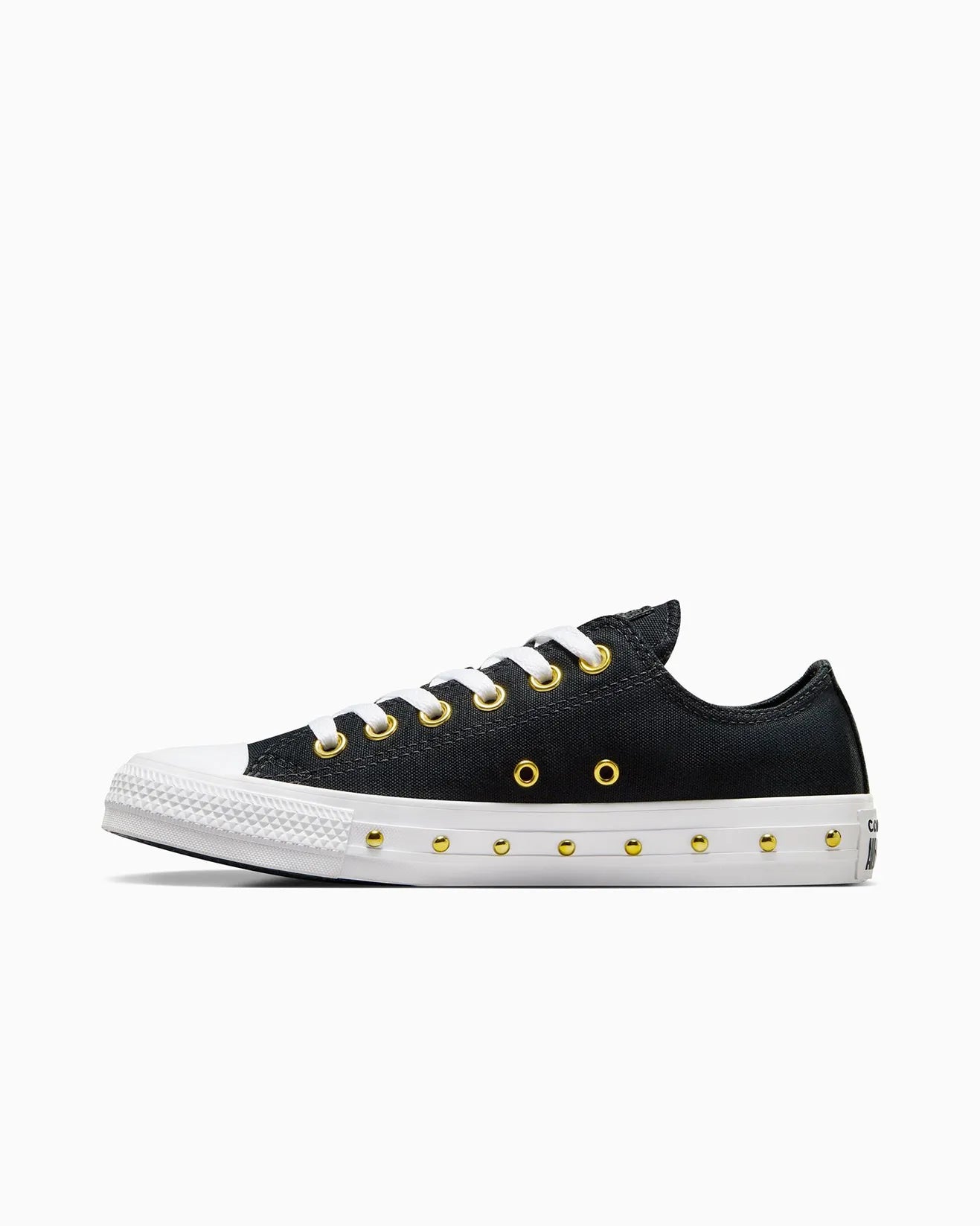 - Converse Chuck Taylor Womens Star Studded Lo -Black/White/Gold - (A07907) - OG- R1L7