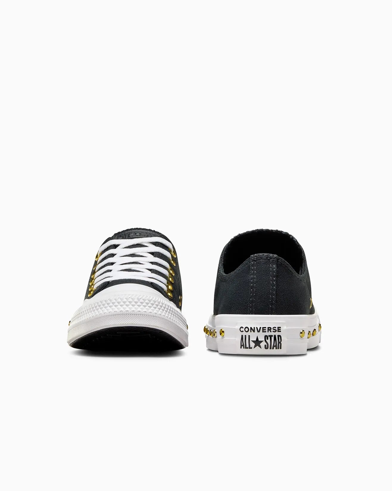 - Converse Chuck Taylor Womens Star Studded Lo -Black/White/Gold - (A07907) - OG- R1L7