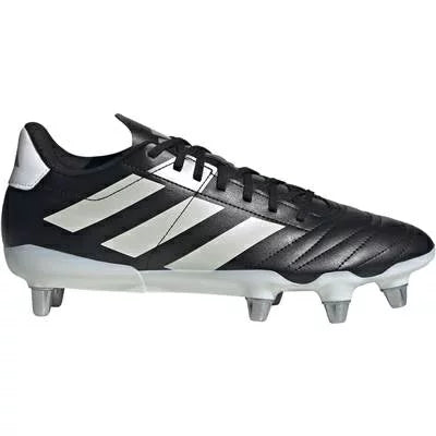 .ADIDAS MENS KAKARI SOFT GROUND RUGBY BOOTS - BLACK/WHITE - (IE3204) - KKA - R2L17