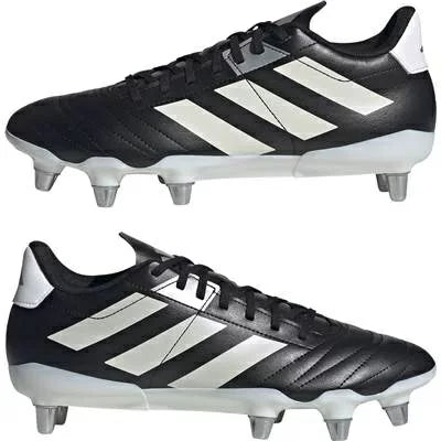 .ADIDAS MENS KAKARI SOFT GROUND RUGBY BOOTS - BLACK/WHITE - (IE3204) - KKA - R2L17
