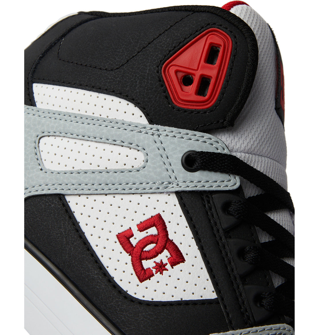 .DC Mens Pure Hi top WC -  BLACK/GREY/RED - (ADYS400043-BYR) - BYR - R2L17